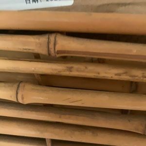 Vintage Mid-Century Woven Rattan Stacking Serving Tiki Trays- Set of 6